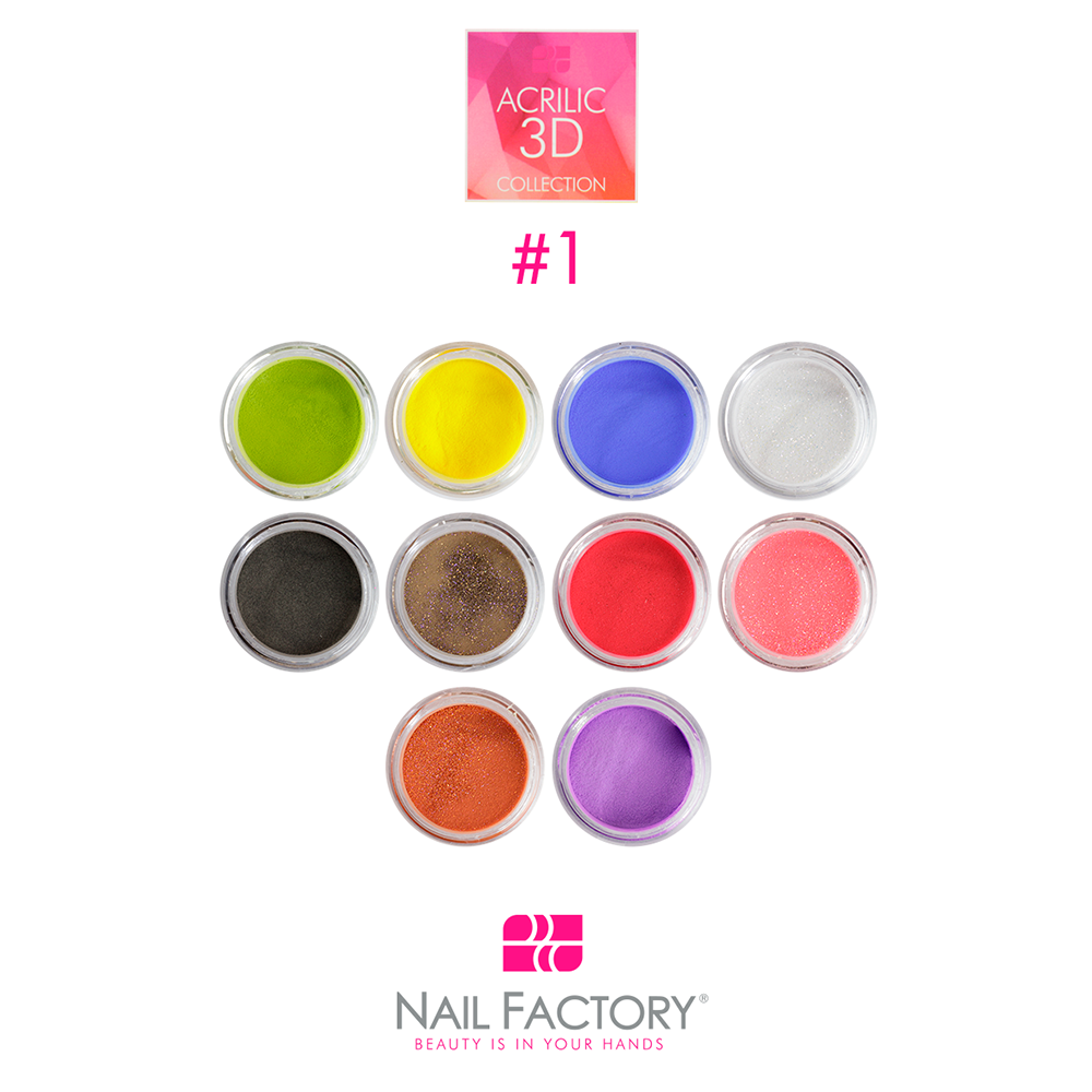 Nail Art Acrilico Colección Acrilico 3D Vol 1 2.4 g – 10pzs