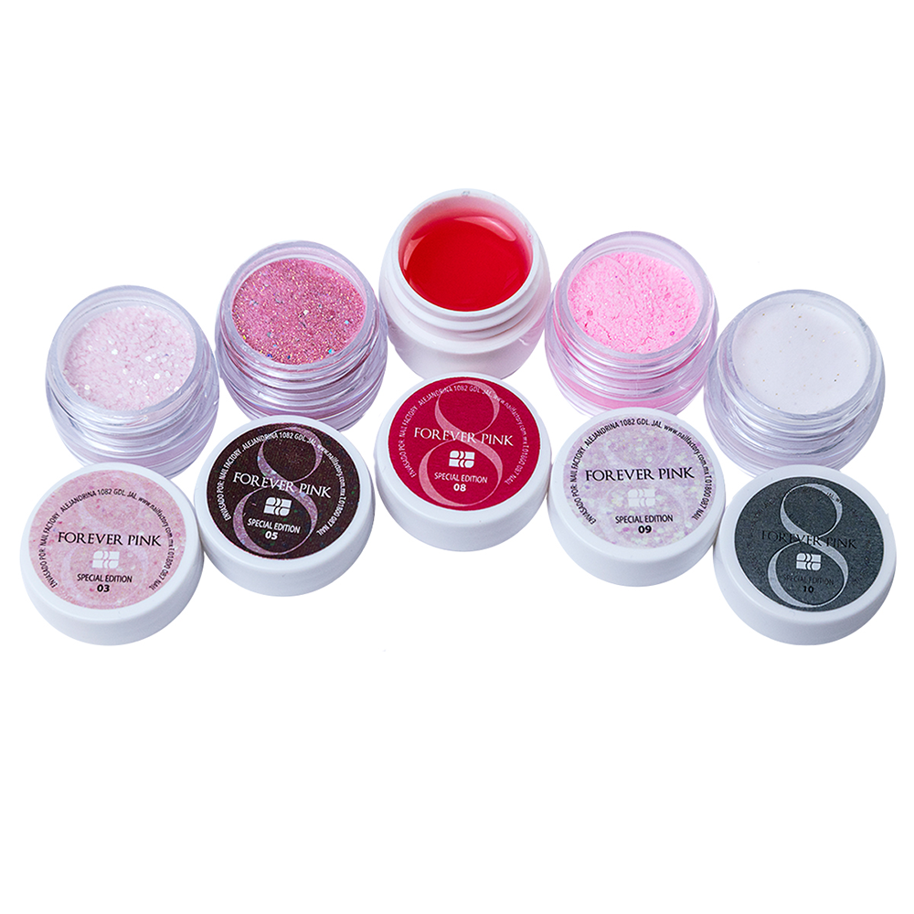 Nail Art Acrilico Colección Forever Pink Vol .1 – 5pzs